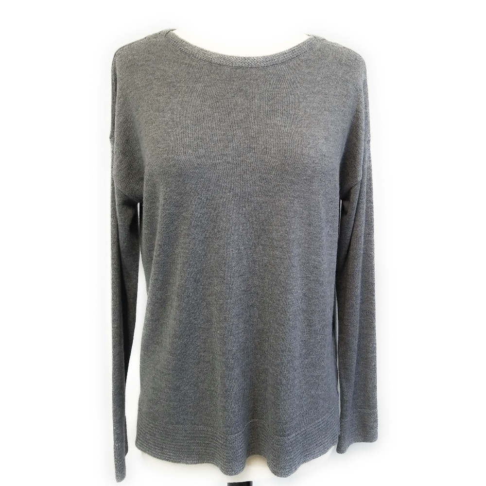 RACHEL ZOE NWT Gray Crew Neck Hi Lo Sweater Size S
